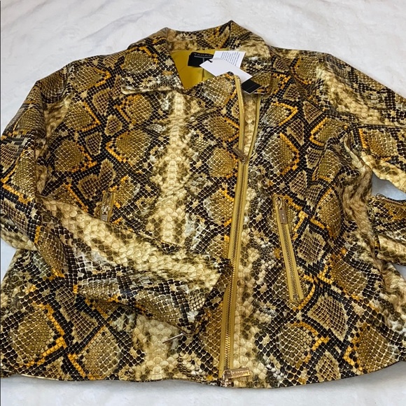 yellow snakeskin jacket